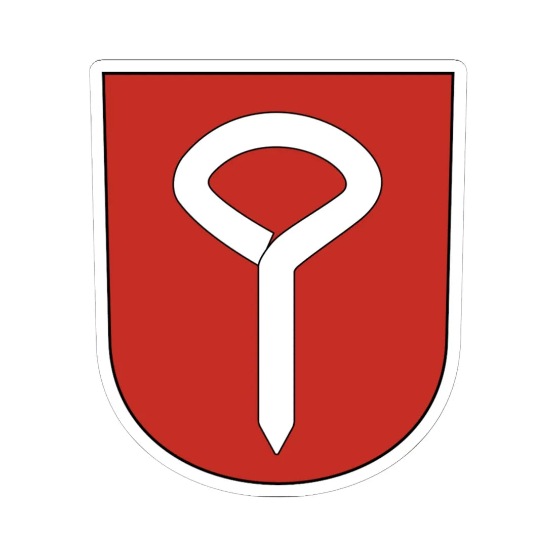 Bachenbuelach-blazon (Switzerland) (Coat of Arms) STICKER Vinyl Kiss-Cut Decal 6 Inch White - The Sticker Space