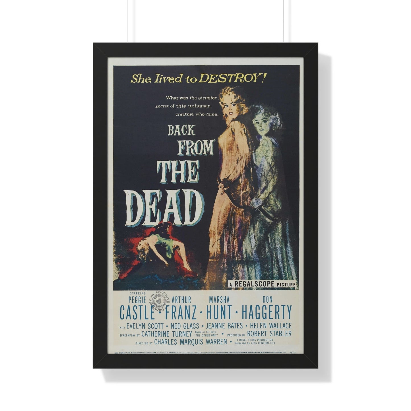 BACK FROM THE DEAD 1957 - Framed Movie Poster-20" x 30"-The Sticker Space