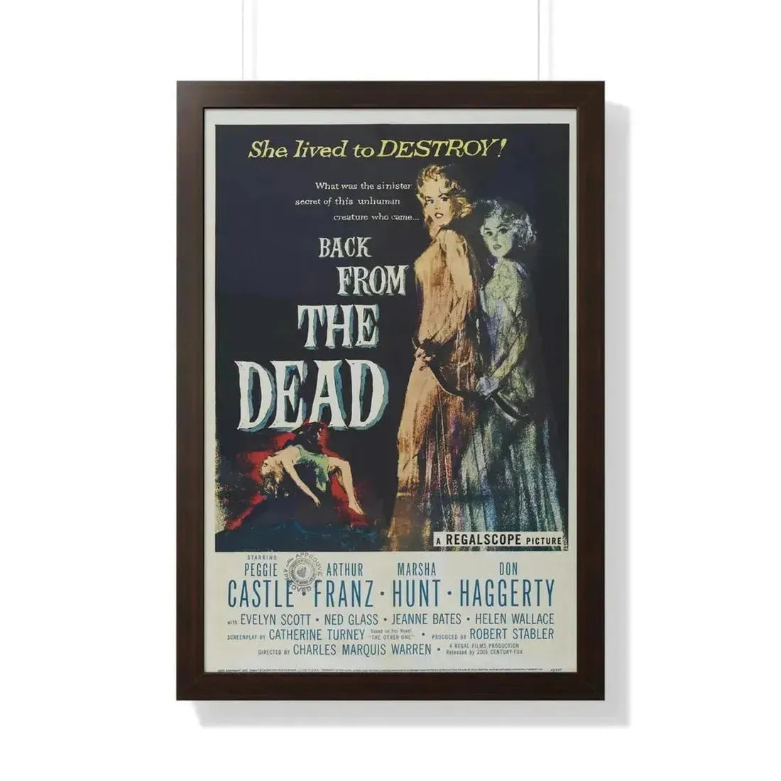BACK FROM THE DEAD 1957 - Framed Movie Poster - The Sticker Space