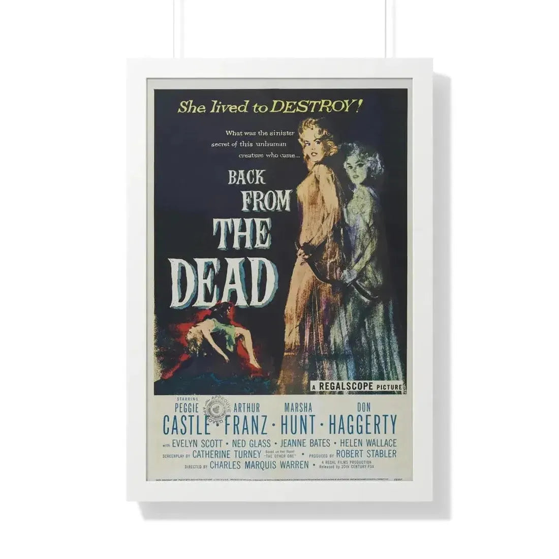 BACK FROM THE DEAD 1957 - Framed Movie Poster - The Sticker Space