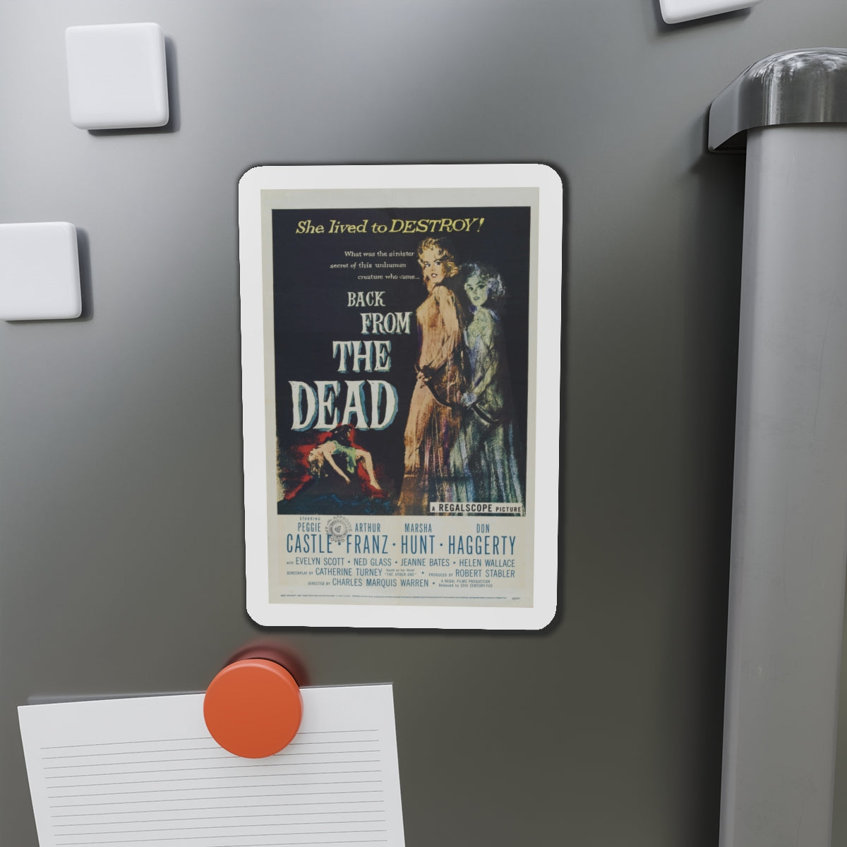 BACK FROM THE DEAD 1957 Movie Poster - Die-Cut Magnet-The Sticker Space