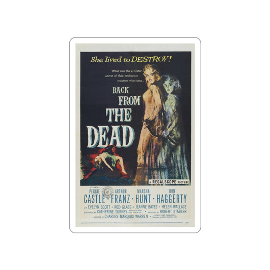 BACK FROM THE DEAD 1957 Movie Poster STICKER Vinyl Die-Cut Decal-2 Inch-The Sticker Space