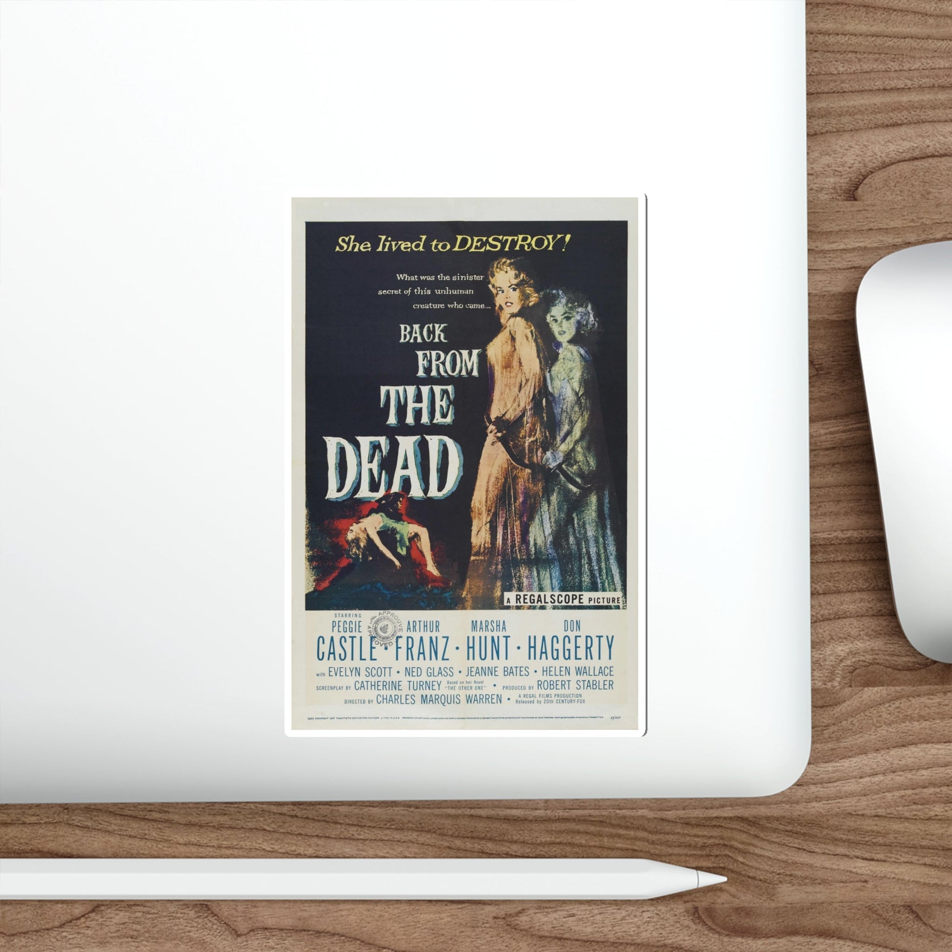 BACK FROM THE DEAD 1957 Movie Poster STICKER Vinyl Die-Cut Decal-The Sticker Space