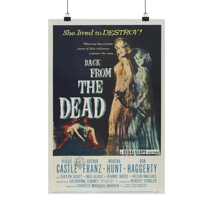 BACK FROM THE DEAD 1957 - Paper Movie Poster - The Sticker Space
