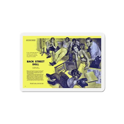 Back Street Doll, Male magazine, December 1956 (Magazine Illustration) Refrigerator Magnet - The Sticker Space