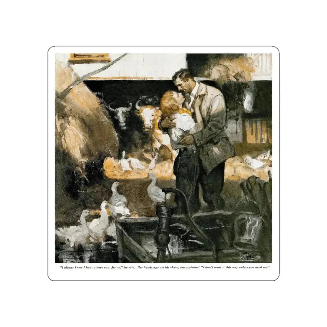 Back To Bearing, Ladies' Home Journal, June 1938 (Magazine Illustration) STICKER Vinyl Die-Cut Decal White Die-Cut 5 Inch - The Sticker Space