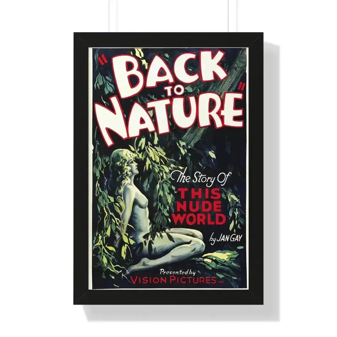 BACK TO NATURE 1933 - Framed Movie Poster 16″ x 24″ Black - The Sticker Space