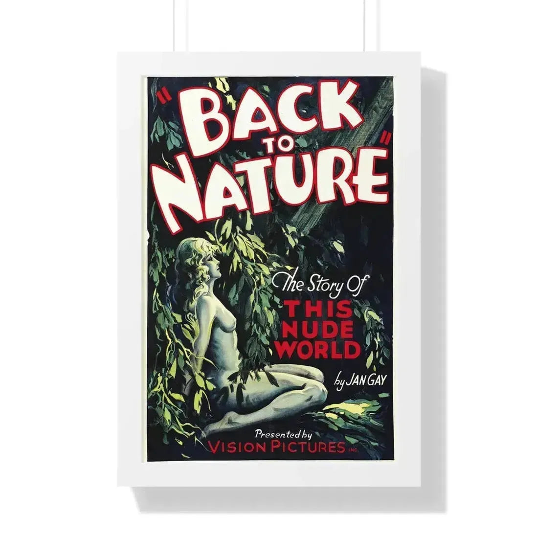 BACK TO NATURE 1933 - Framed Movie Poster 16″ x 24″ White - The Sticker Space