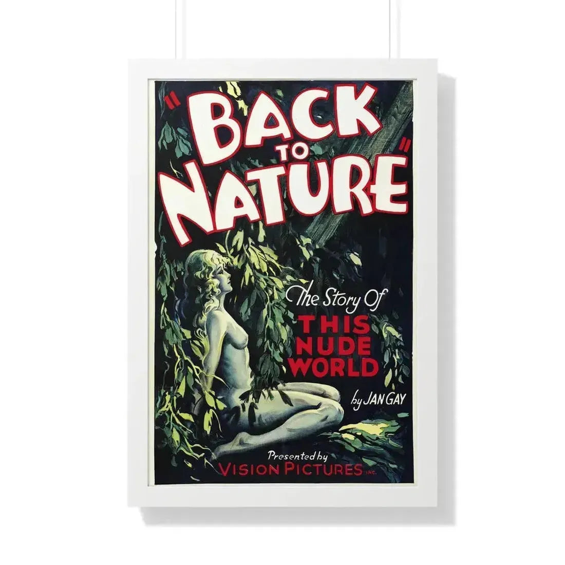 BACK TO NATURE 1933 - Framed Movie Poster 20" x 30" White - The Sticker Space