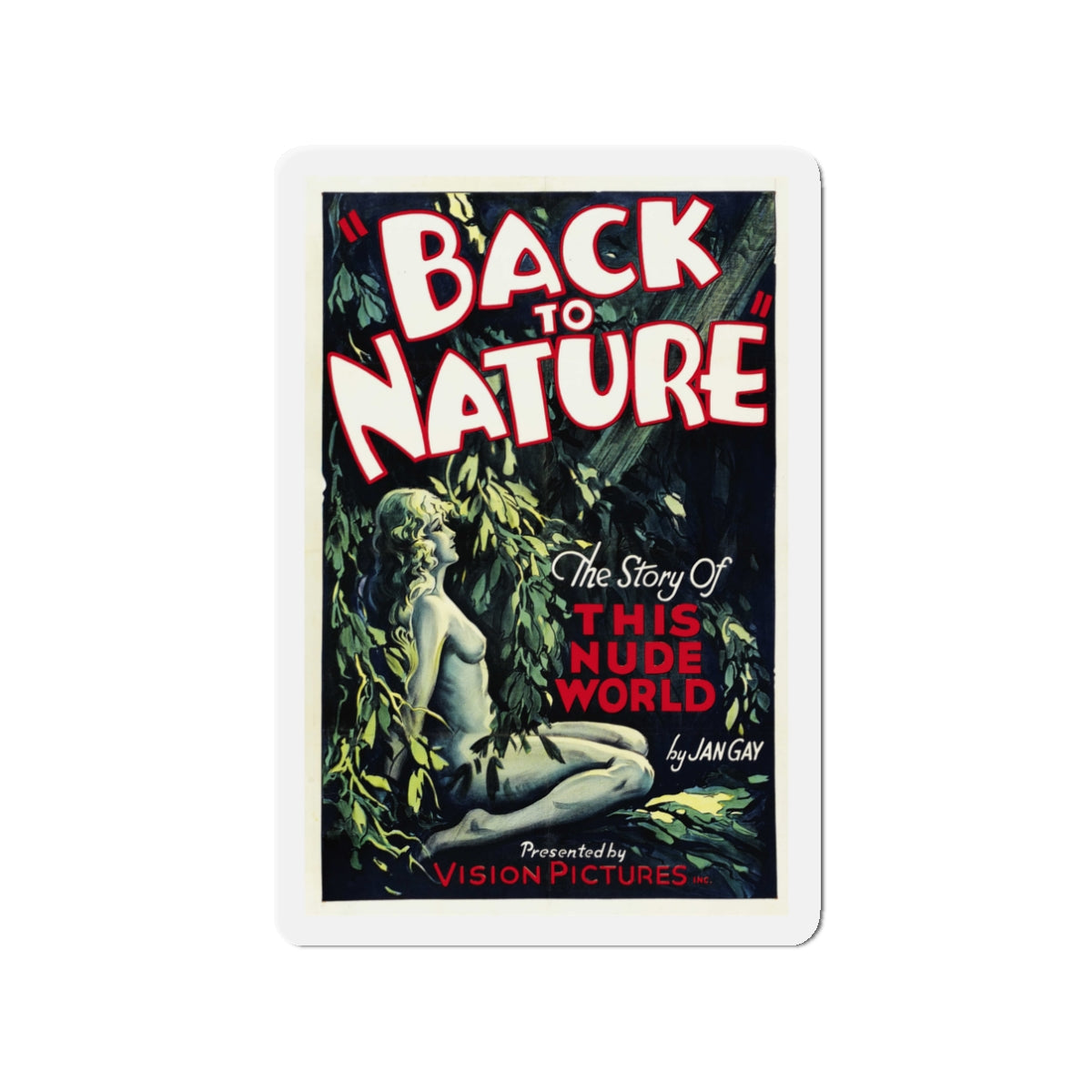 BACK TO NATURE 1933 Movie Poster - Die-Cut Magnet-3" x 3"-The Sticker Space