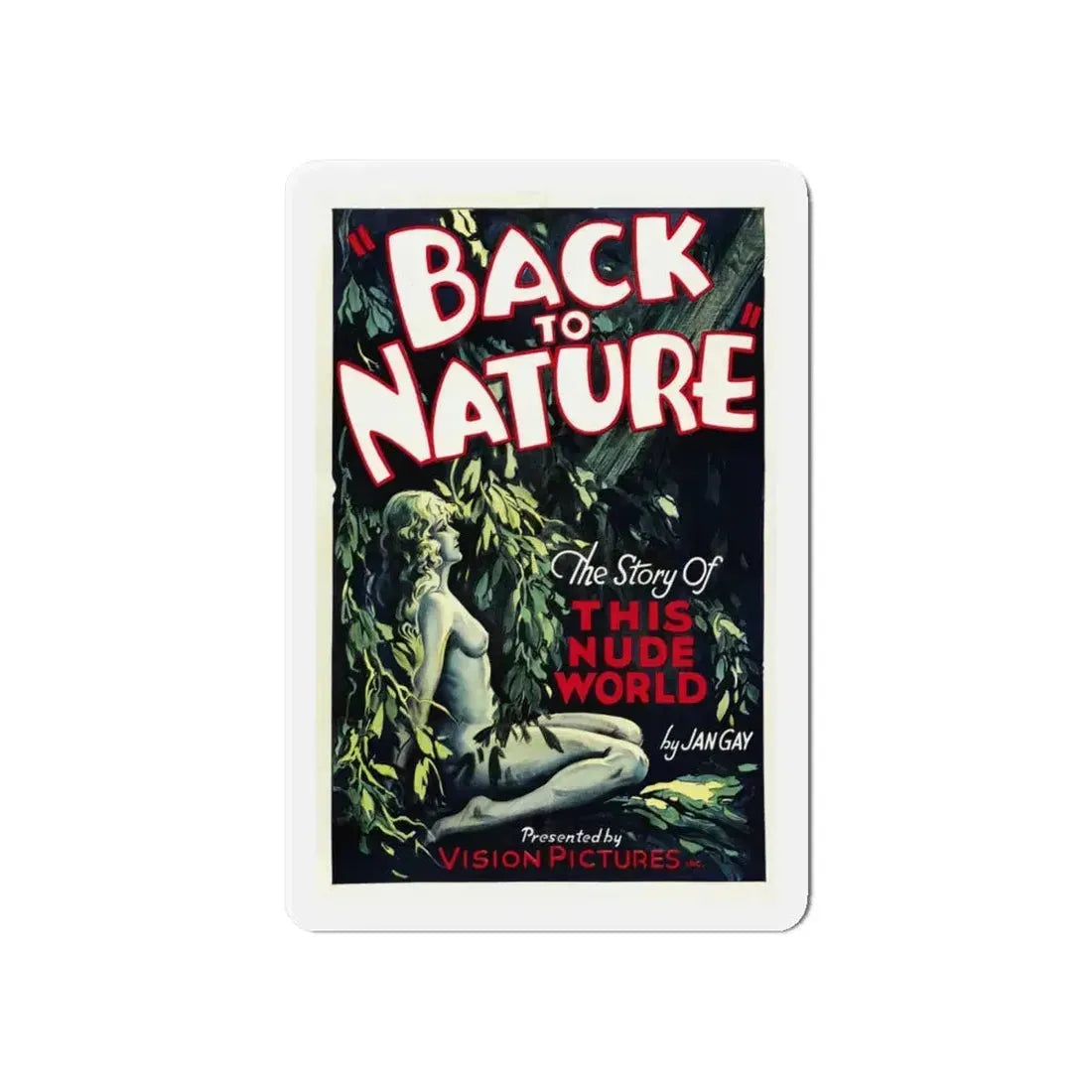 BACK TO NATURE 1933 Movie Poster - Refrigerator Magnet 6 Inch - The Sticker Space