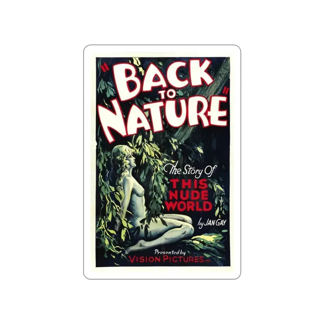 BACK TO NATURE 1933 Movie Poster STICKER Vinyl Die-Cut Decal 3 Inch - The Sticker Space