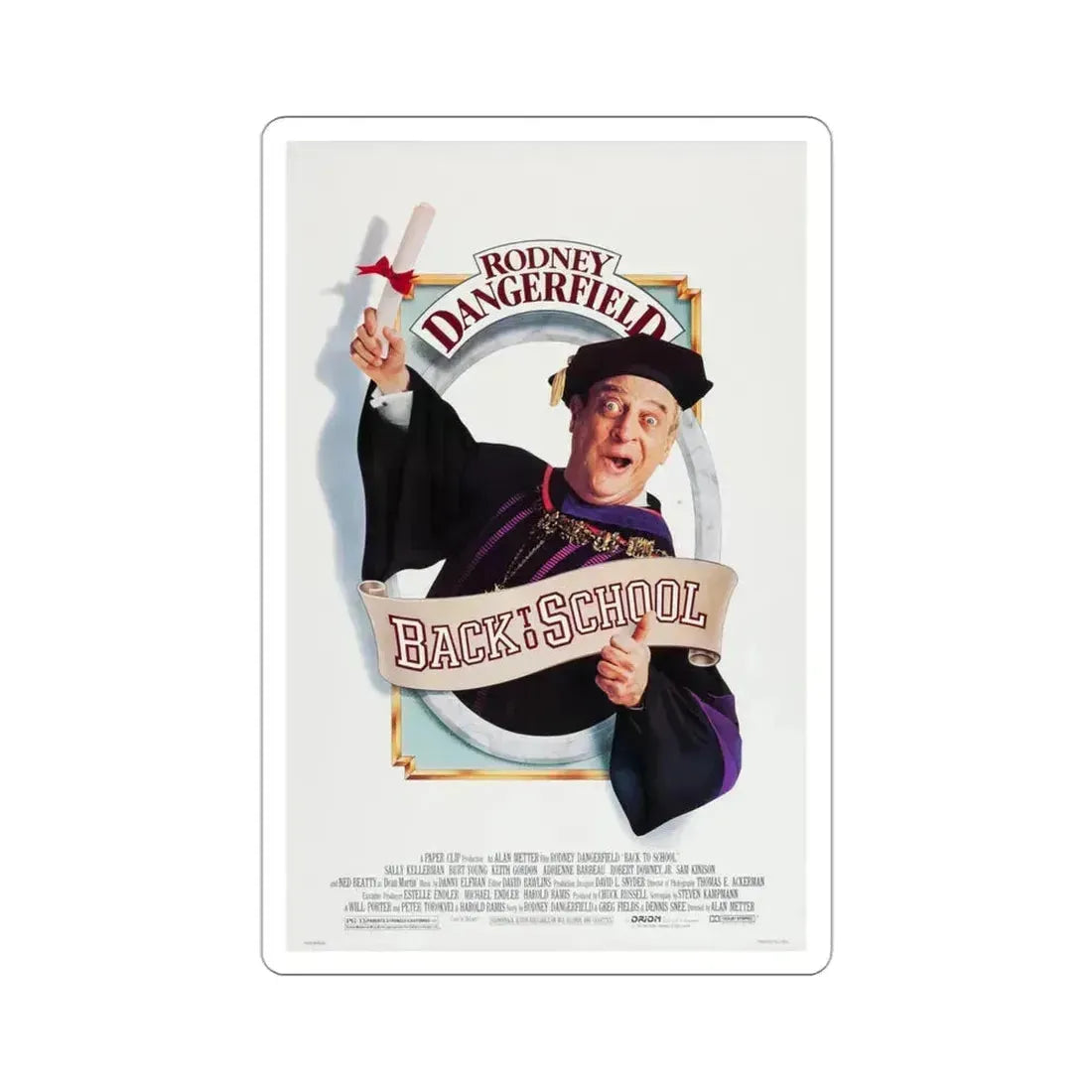 Back to School 1986 Movie Poster STICKER Vinyl Die-Cut Decal 3 Inch - The Sticker Space