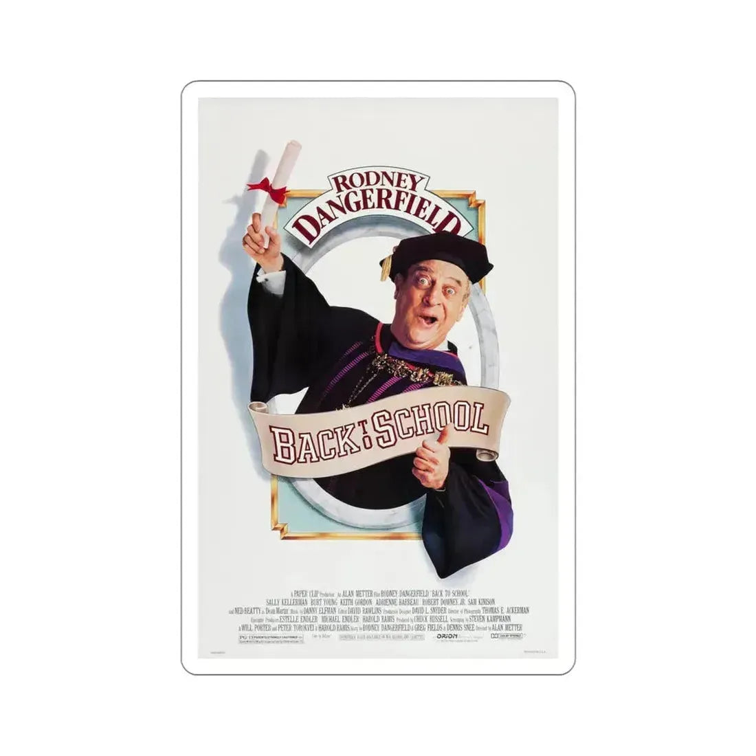 Back to School 1986 Movie Poster STICKER Vinyl Die-Cut Decal 4 Inch - The Sticker Space