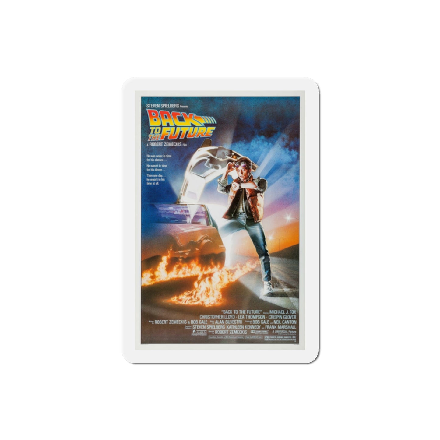 Back to the Future 1985 Movie Poster Die-Cut Magnet-2" x 2"-The Sticker Space