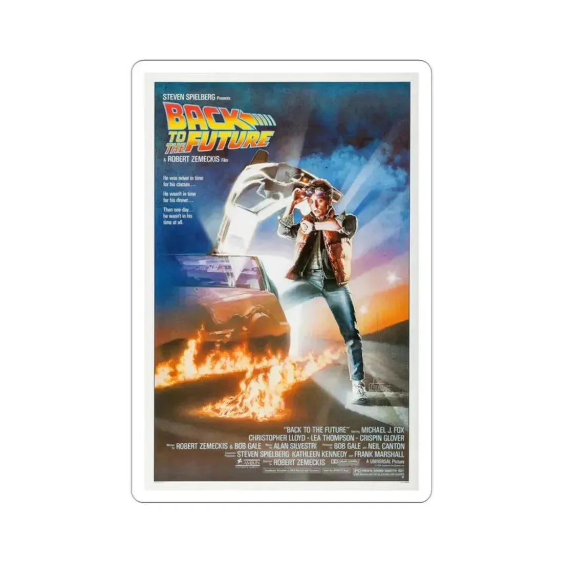 Back to the Future 1985 Movie Poster STICKER Vinyl Die-Cut Decal - The Sticker Space