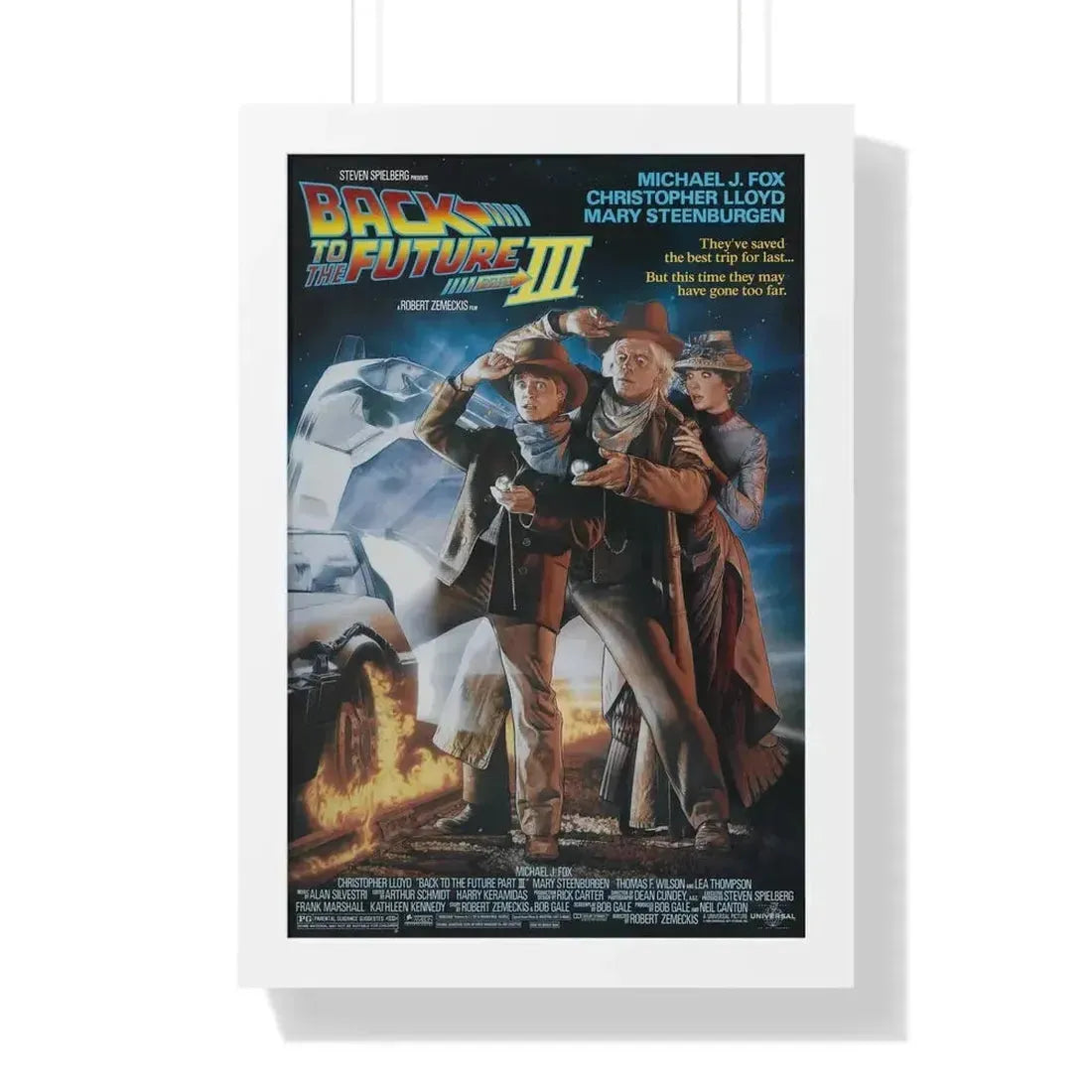 BACK TO THE FUTURE III 1990 - Framed Movie Poster - The Sticker Space