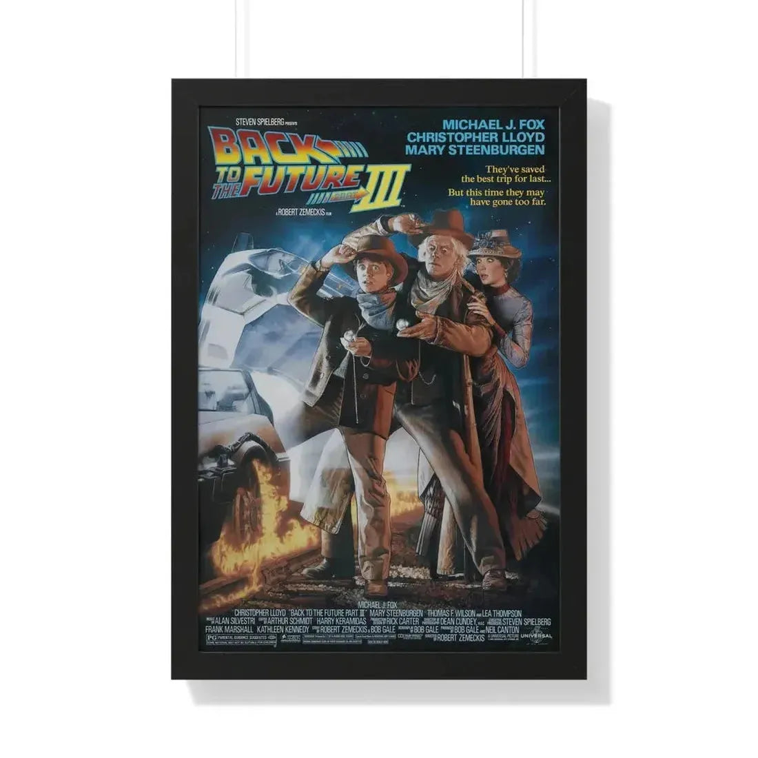 BACK TO THE FUTURE III 1990 - Framed Movie Poster - The Sticker Space