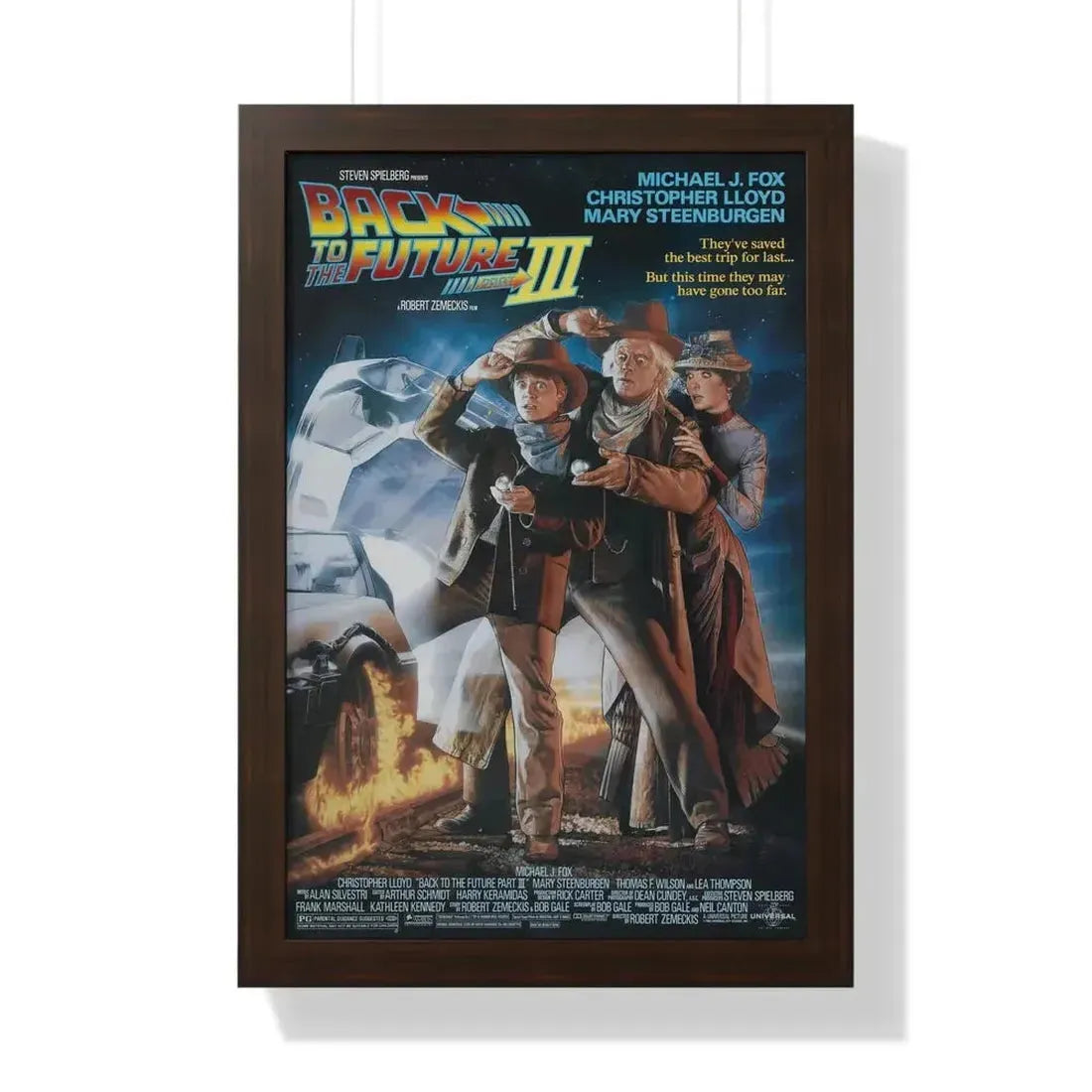 BACK TO THE FUTURE III 1990 - Framed Movie Poster - The Sticker Space