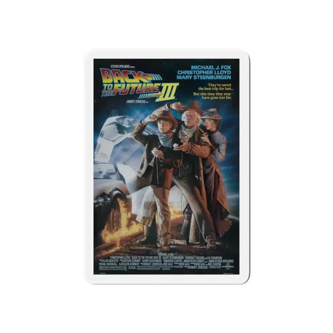 BACK TO THE FUTURE III 1990 Movie Poster - Refrigerator Magnet - The Sticker Space