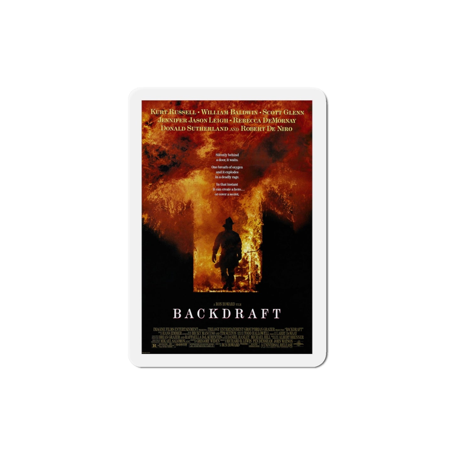 Backdraft 1991 Movie Poster Die-Cut Magnet-4" x 4"-The Sticker Space