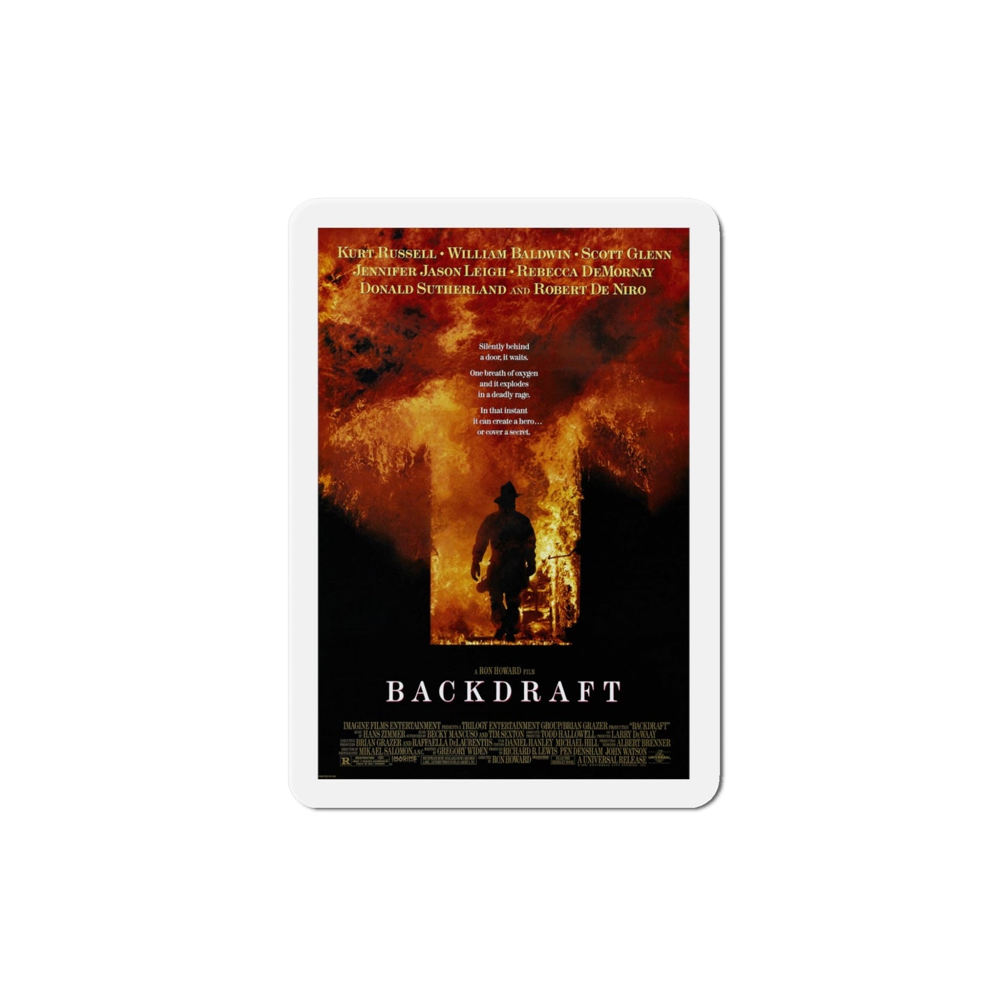 Backdraft 1991 Movie Poster Die-Cut Magnet-5" x 5"-The Sticker Space