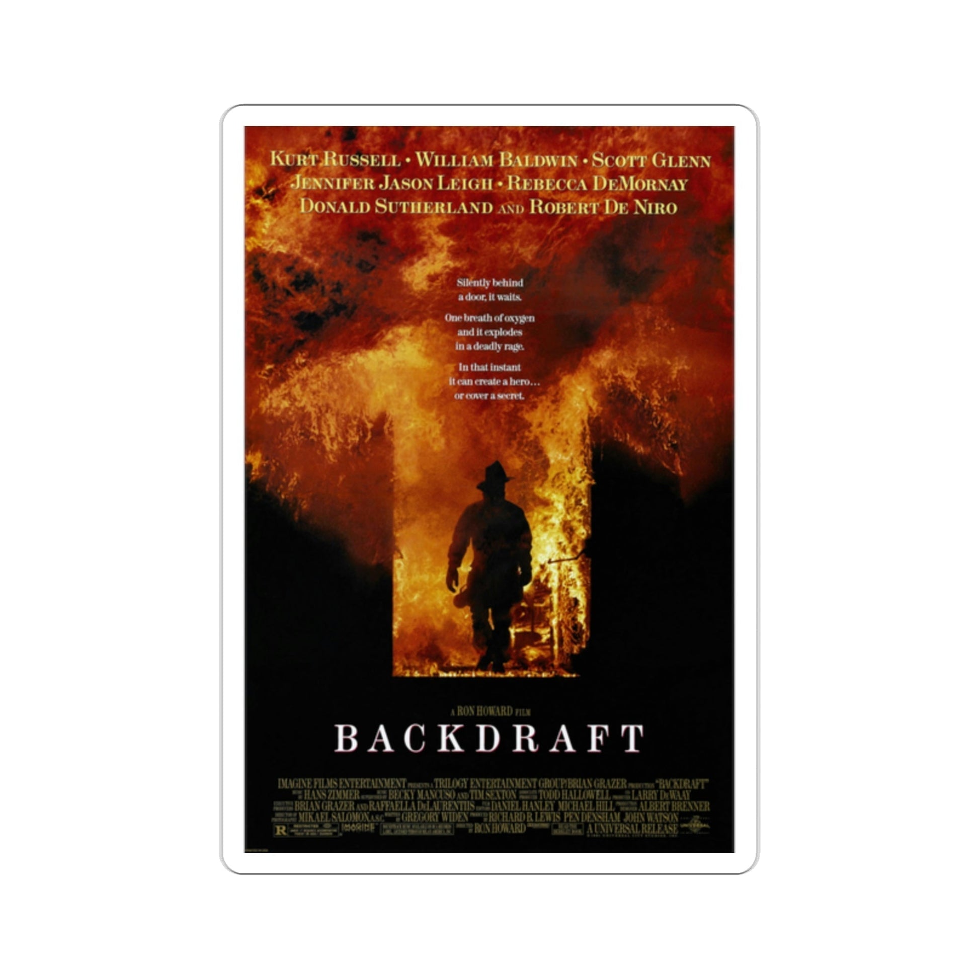 Backdraft 1991 Movie Poster STICKER Vinyl Die-Cut Decal-2 Inch-The Sticker Space