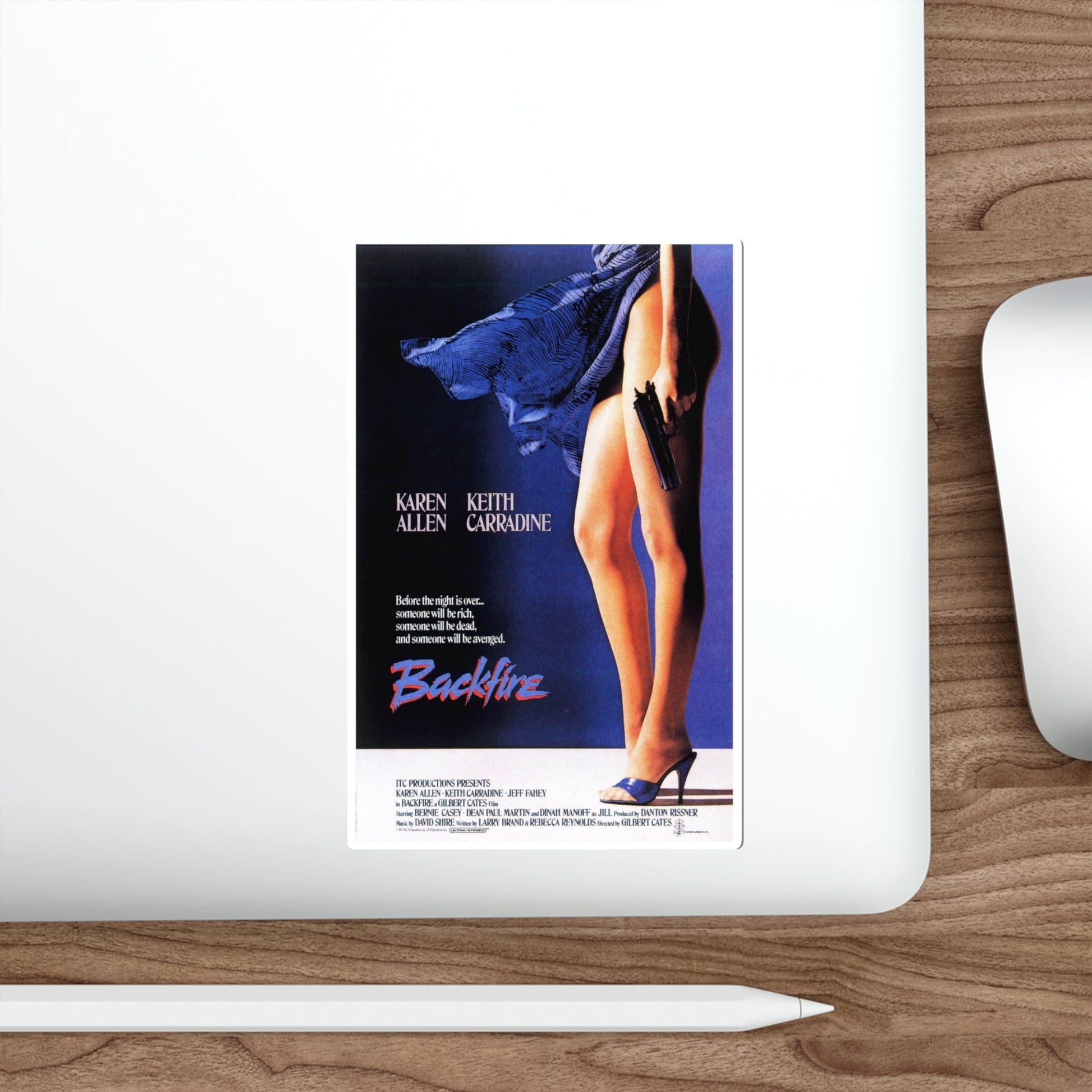 Backfire 1987 Movie Poster STICKER Vinyl Die-Cut Decal-The Sticker Space