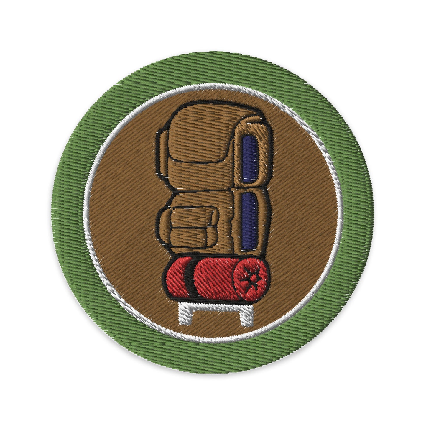 Backpacking (Boy Scouts Merit Badge) Embroidered Patch-White-The Sticker Space