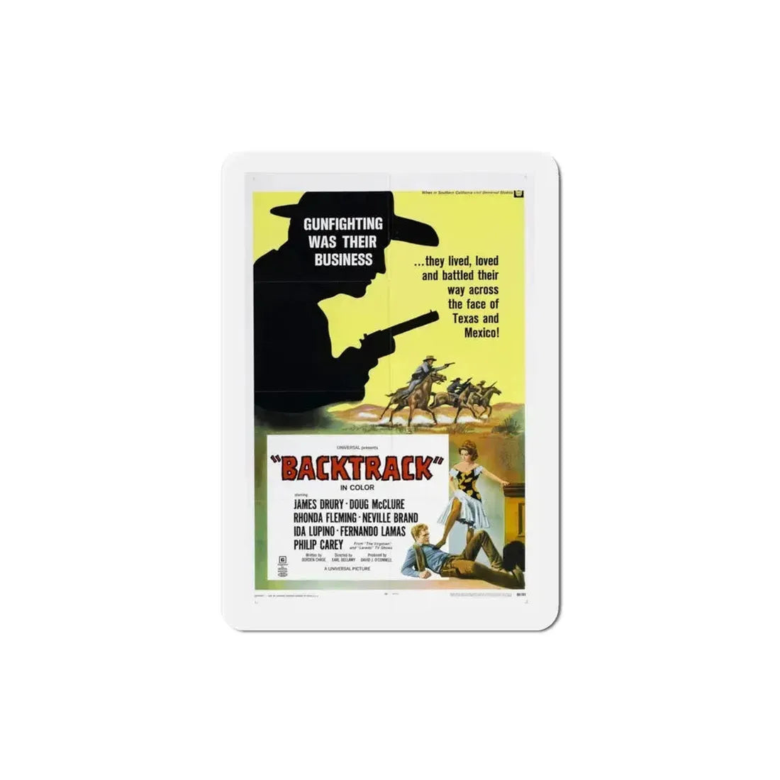 Backtrack 1969 Movie Poster Refrigerator Magnet 4 Inch - The Sticker Space