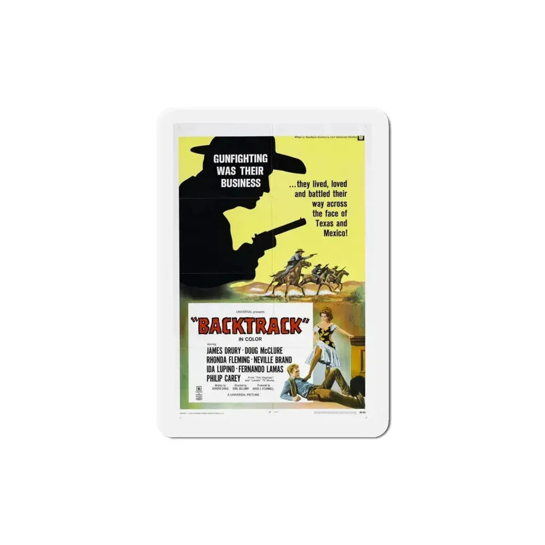 Backtrack 1969 Movie Poster Refrigerator Magnet 5 Inch - The Sticker Space