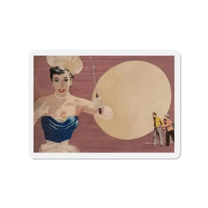 Backyard Chef (Magazine Illustration) Refrigerator Magnet 2 Inch Die-Cut - The Sticker Space