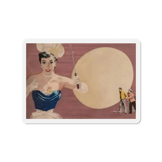 Backyard Chef (Magazine Illustration) Refrigerator Magnet 2 Inch Die-Cut - The Sticker Space