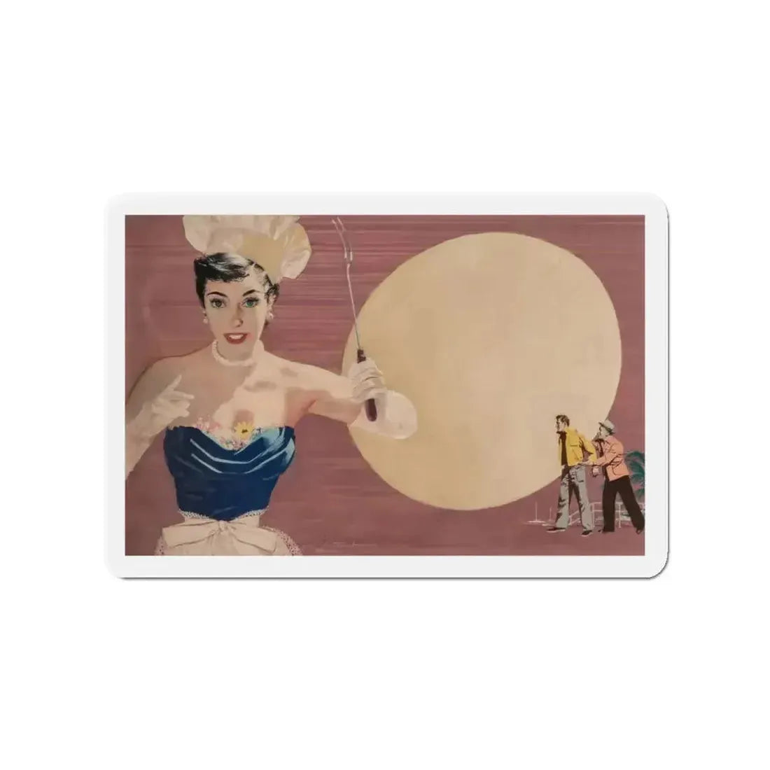 Backyard Chef (Magazine Illustration) Refrigerator Magnet - The Sticker Space