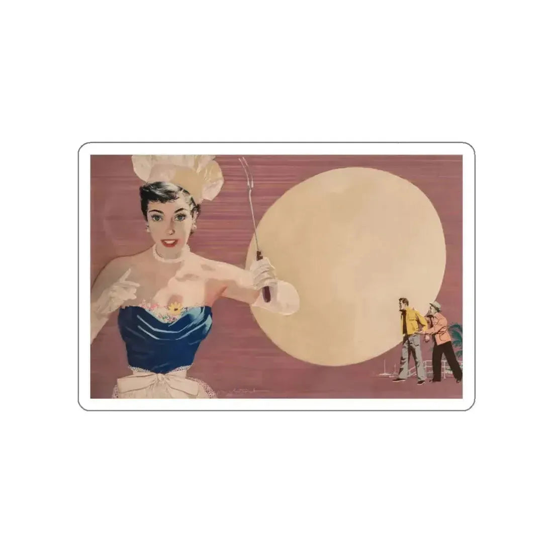 Backyard Chef (Magazine Illustration) STICKER Vinyl Die-Cut Decal White Die-Cut 4 Inch - The Sticker Space