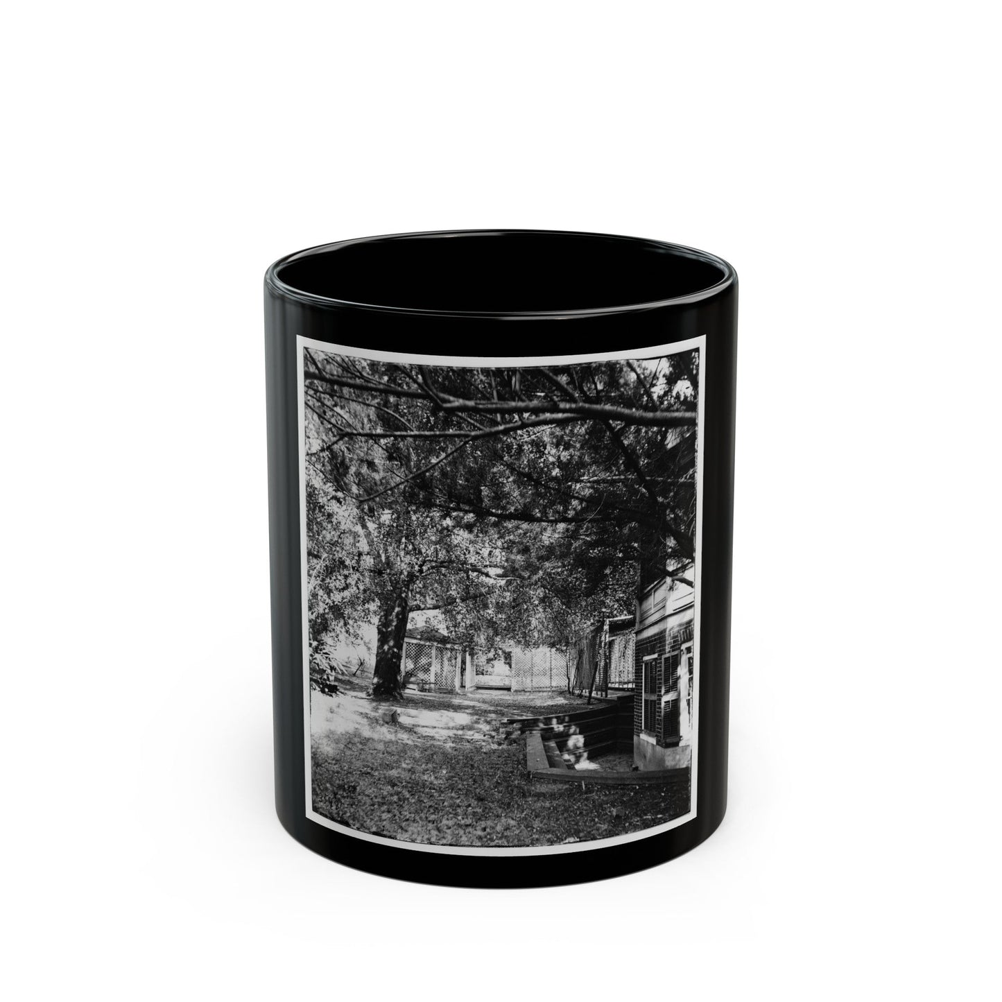 Backyard (U.S. Civil War) Black Coffee Mug-11oz-The Sticker Space