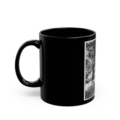 Backyard (U.S. Civil War) Black Coffee Mug-The Sticker Space