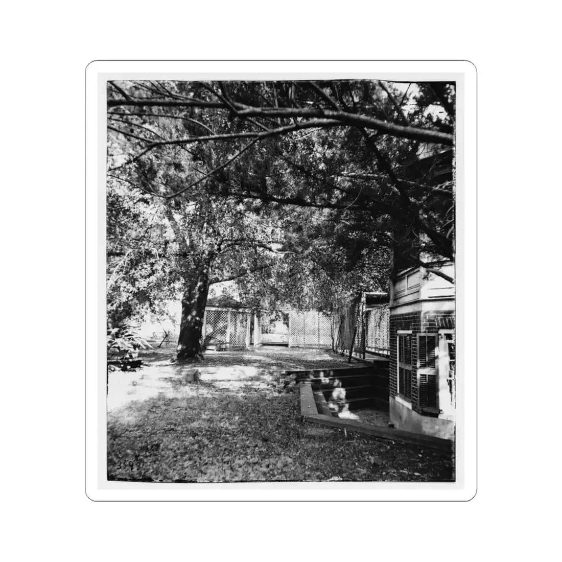 Backyard (U.S. Civil War) STICKER Vinyl Kiss-Cut Decal 4 Inch White - The Sticker Space