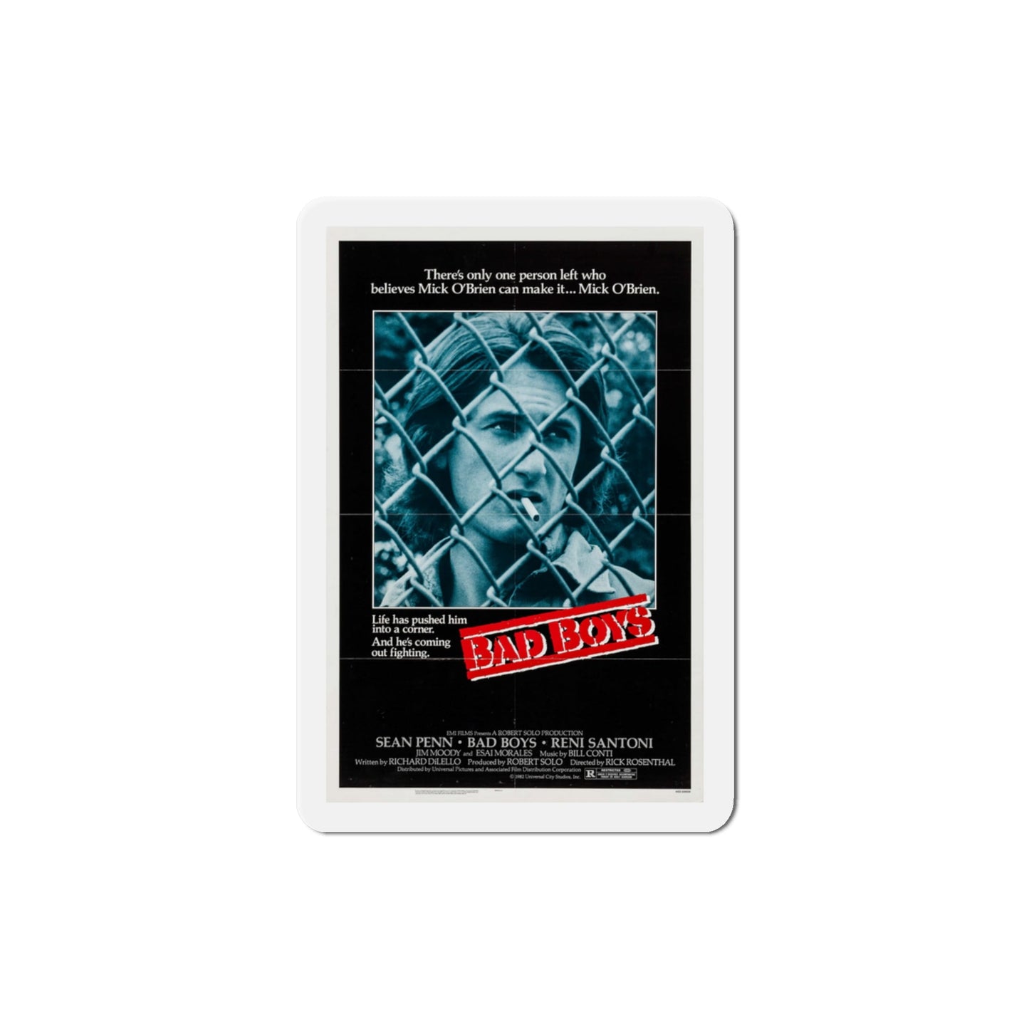 Bad Boys 1983 Movie Poster Die-Cut Magnet-3" x 3"-The Sticker Space