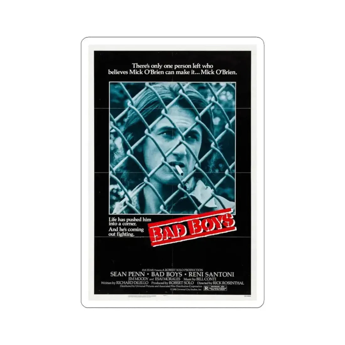Bad Boys 1983 Movie Poster - STICKER Vinyl Kiss-Cut Decal 4 Inch White - The Sticker Space
