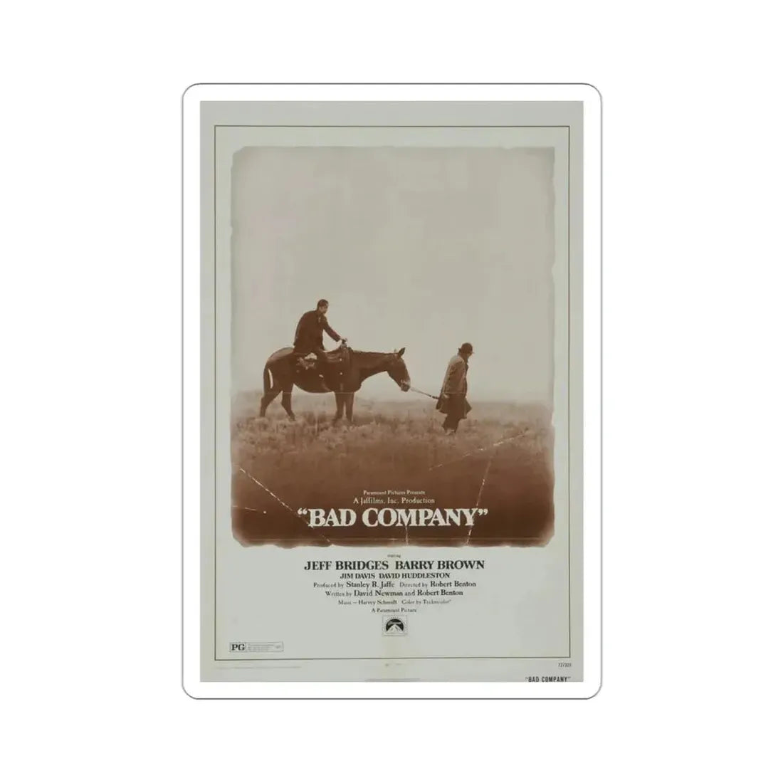 Bad Company 1972 Movie Poster STICKER Vinyl Die-Cut Decal - The Sticker Space