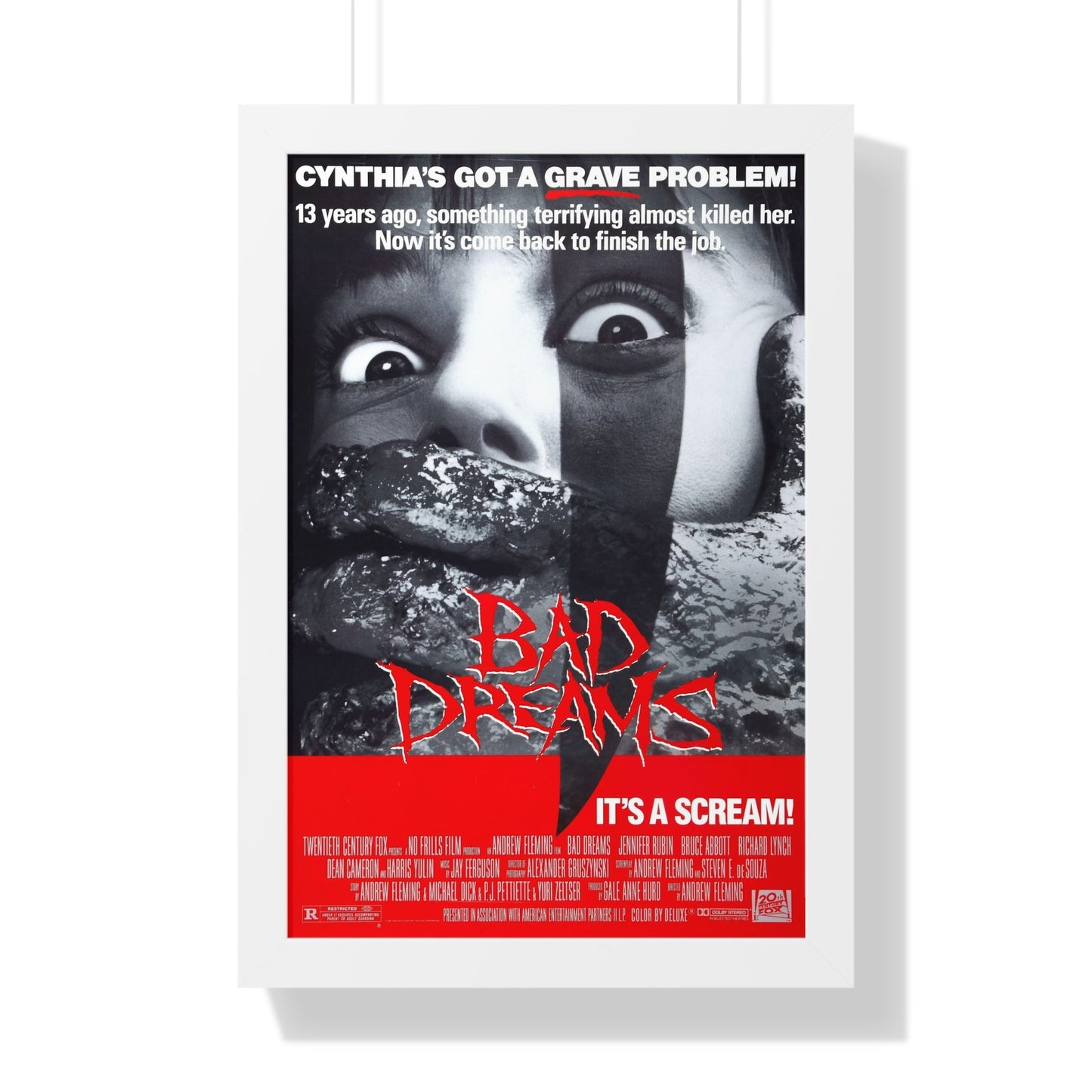 BAD DREAMS 1988 - Framed Movie Poster-16″ x 24″-The Sticker Space