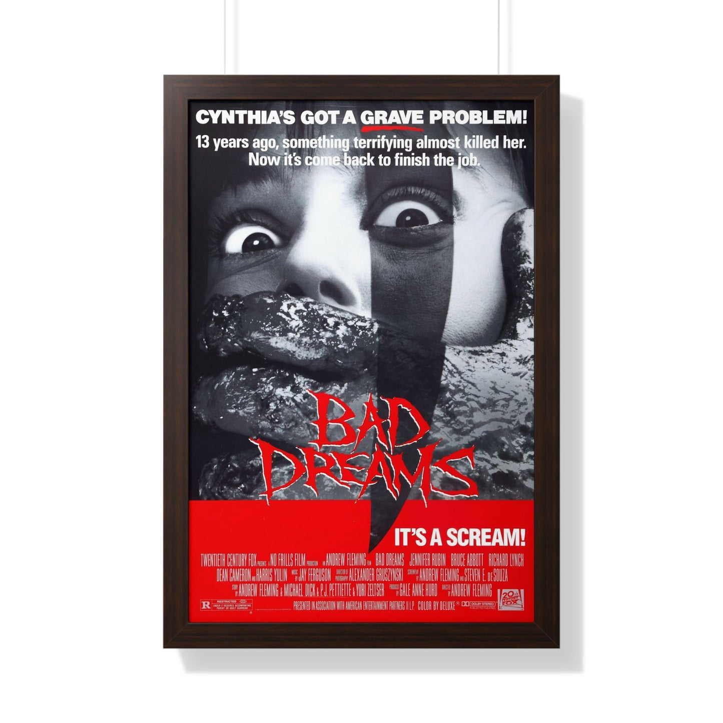 BAD DREAMS 1988 - Framed Movie Poster-20" x 30"-The Sticker Space