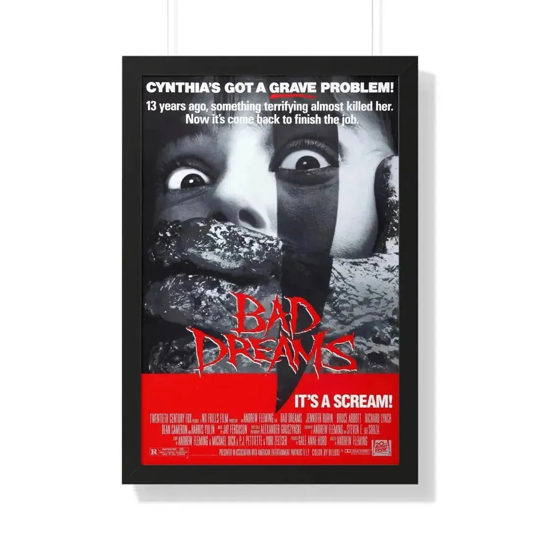 BAD DREAMS 1988 - Framed Movie Poster - The Sticker Space