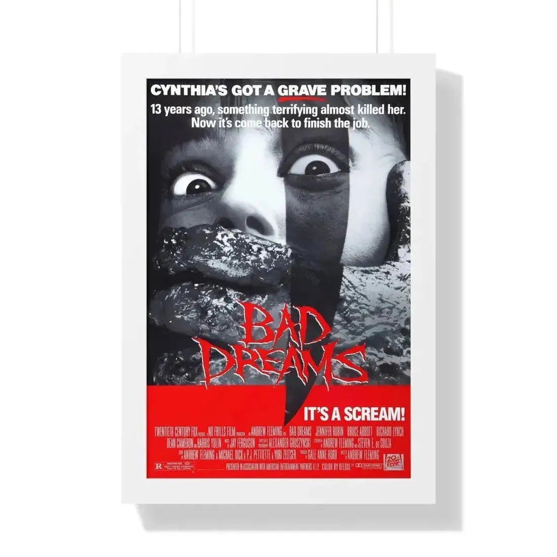 BAD DREAMS 1988 - Framed Movie Poster - The Sticker Space