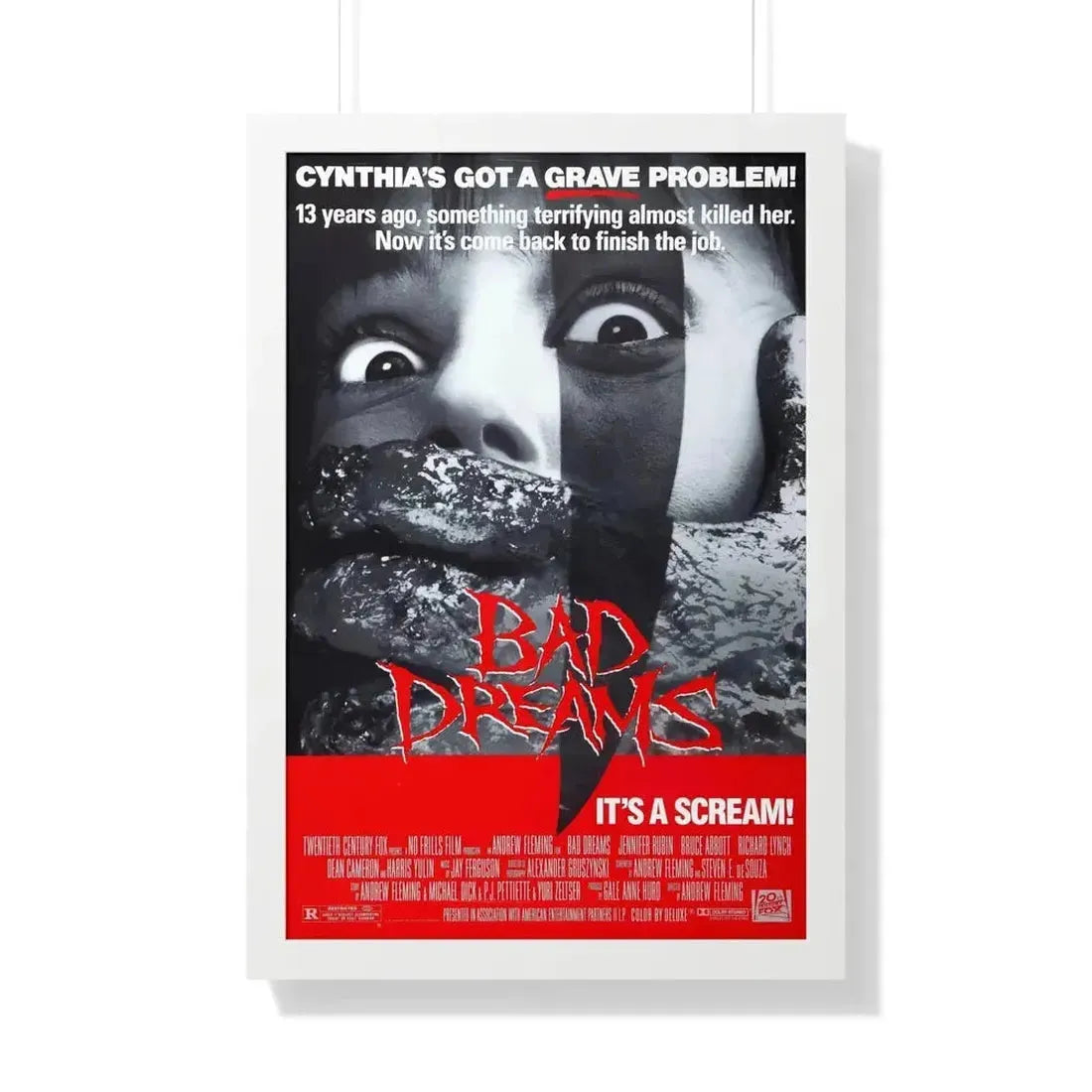 BAD DREAMS 1988 - Framed Movie Poster - The Sticker Space