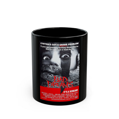 BAD DREAMS 1988 Movie Poster - Black Coffee Mug-11oz-The Sticker Space