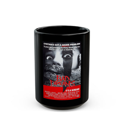 BAD DREAMS 1988 Movie Poster - Black Coffee Mug-15oz-The Sticker Space