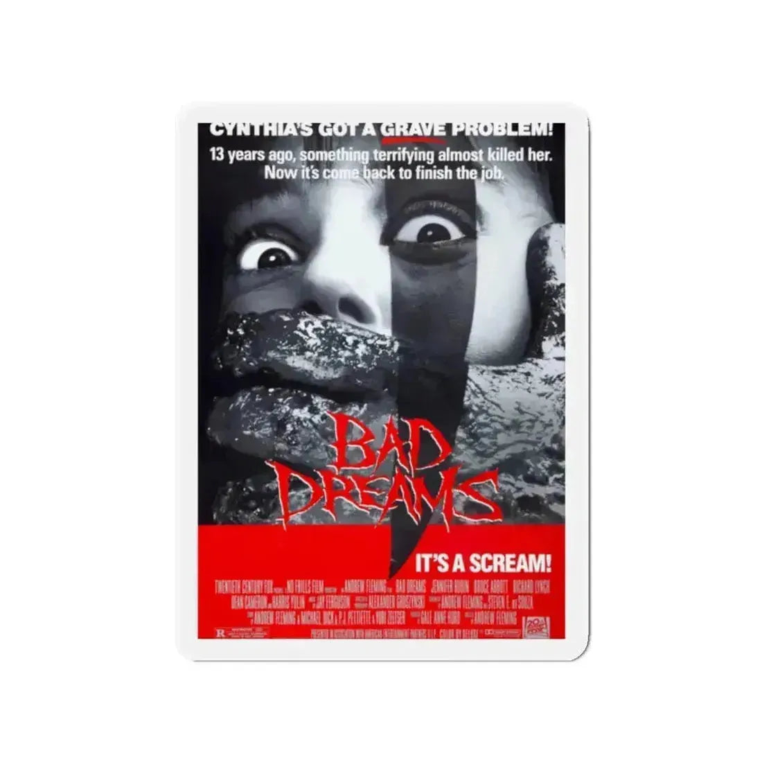 BAD DREAMS 1988 Movie Poster - Refrigerator Magnet - The Sticker Space