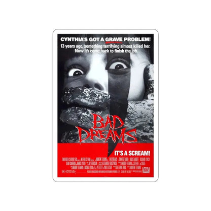 BAD DREAMS 1988 Movie Poster STICKER Vinyl Die-Cut Decal 4 Inch - The Sticker Space